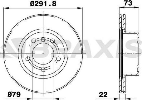 Braxis AD0204 - Тормозной диск autospares.lv