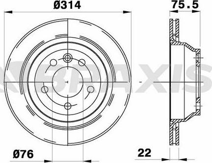 Braxis AD0283 - Тормозной диск autospares.lv