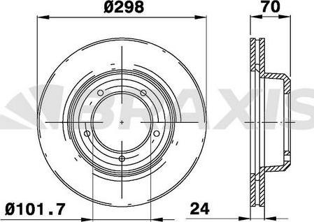 Braxis AD0282 - Тормозной диск autospares.lv