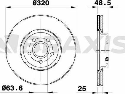 Braxis AD0272 - Тормозной диск autospares.lv