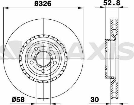 Braxis AD1090 - Тормозной диск autospares.lv