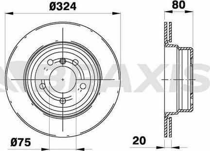 Braxis AD1093 - Тормозной диск autospares.lv