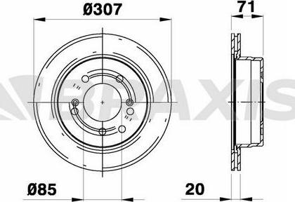 Braxis AD1092 - Тормозной диск autospares.lv