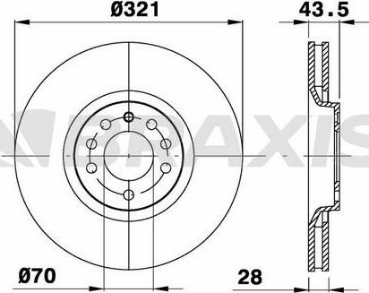 Maxgear 19-2225 - Тормозной диск autospares.lv