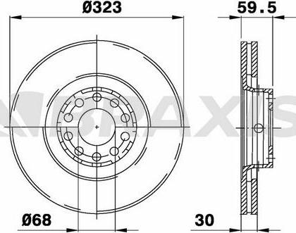 Braxis AD1046 - Тормозной диск autospares.lv