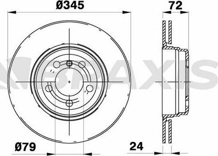 Braxis AD1061 - Тормозной диск autospares.lv