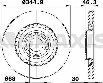 Braxis AD1068 - Тормозной диск autospares.lv