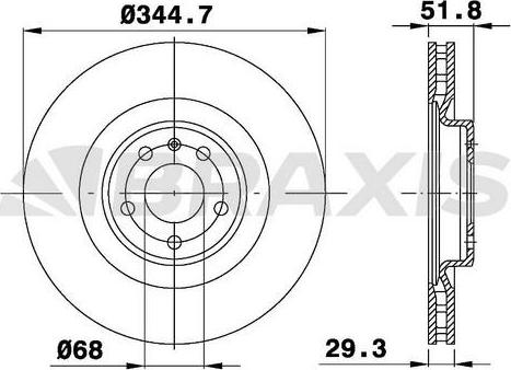 Braxis AD1008 - Тормозной диск autospares.lv