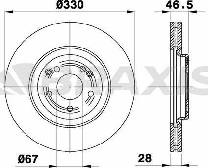 Braxis AD1010 - Тормозной диск autospares.lv