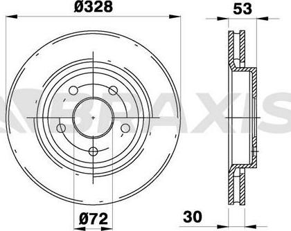 Braxis AD1082 - Тормозной диск autospares.lv