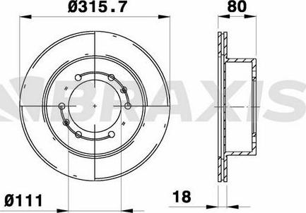 Braxis AD1032 - Тормозной диск autospares.lv