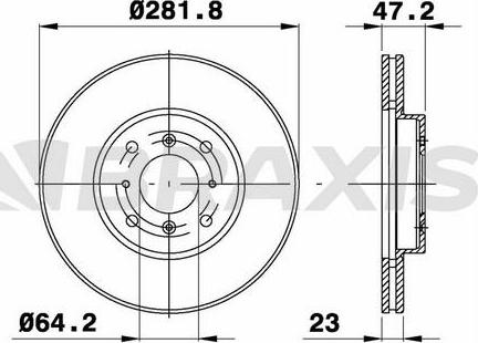 Braxis AD1079 - Тормозной диск autospares.lv