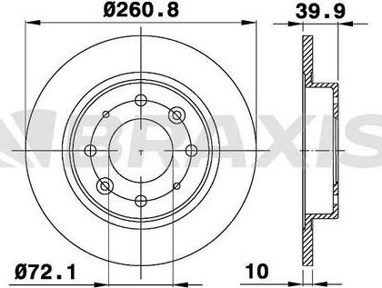 Braxis AE0495 - Тормозной диск autospares.lv