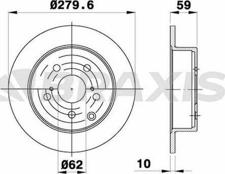 Braxis AE0496 - Тормозной диск autospares.lv