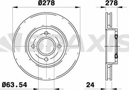 Braxis AE0490 - Тормозной диск autospares.lv