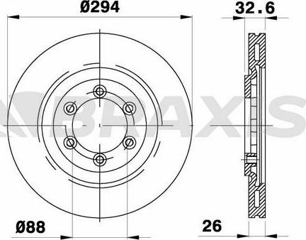 Braxis AE0492 - Тормозной диск autospares.lv