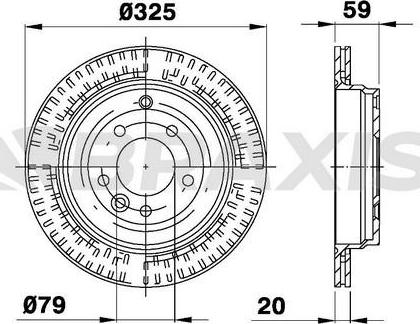 Braxis AE0445 - Тормозной диск autospares.lv