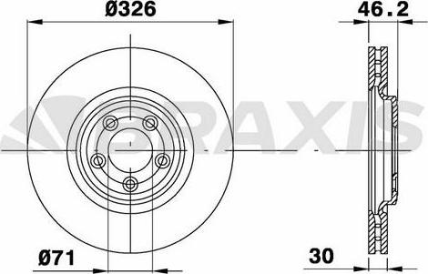 Braxis AE0453 - Тормозной диск autospares.lv