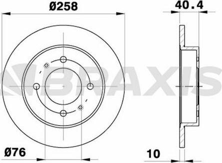 Braxis AE0464 - Тормозной диск autospares.lv