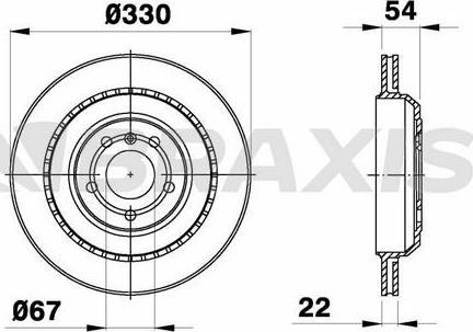 Braxis AE0409 - Тормозной диск autospares.lv