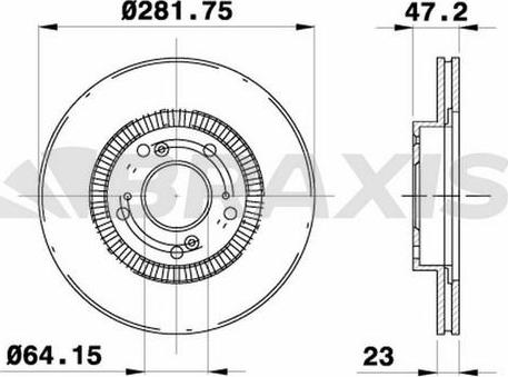 Braxis AE0404 - Тормозной диск autospares.lv