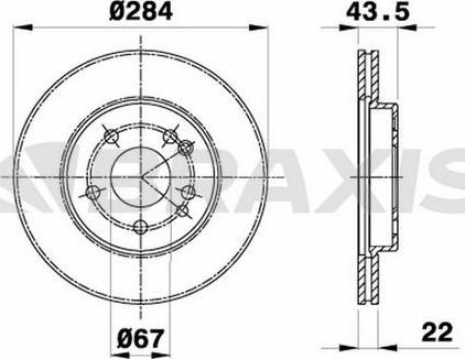 Braxis AE0406 - Тормозной диск autospares.lv