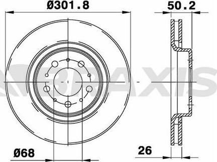 Braxis AE0400 - Тормозной диск autospares.lv