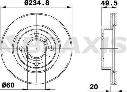 Braxis AE0408 - Тормозной диск autospares.lv