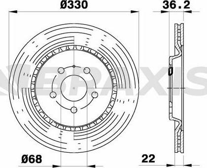 Braxis AE0419 - Тормозной диск autospares.lv