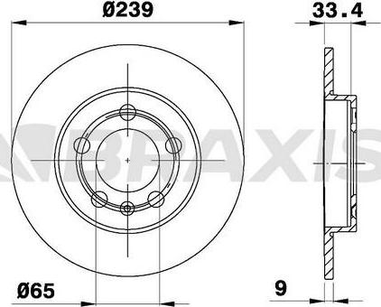 Braxis AE0415 - Тормозной диск autospares.lv