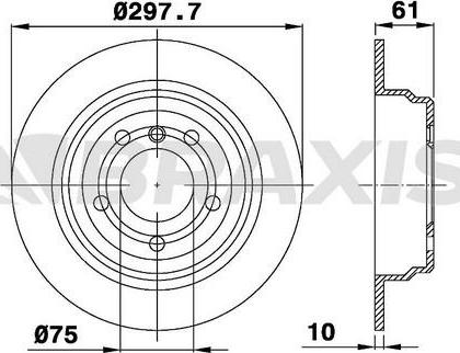 Braxis AE0412 - Тормозной диск autospares.lv