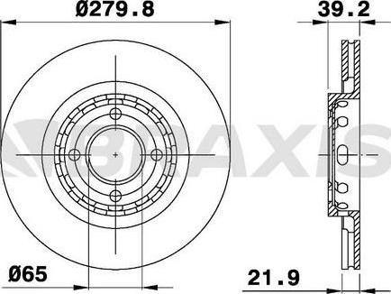 Braxis AE0488 - Тормозной диск autospares.lv