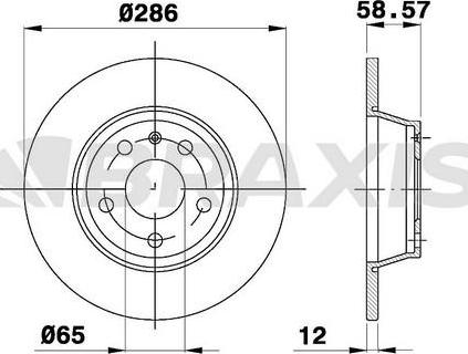 Braxis AE0439 - Тормозной диск autospares.lv