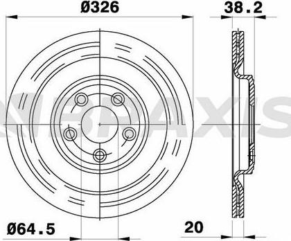 Braxis AE0434 - Тормозной диск autospares.lv