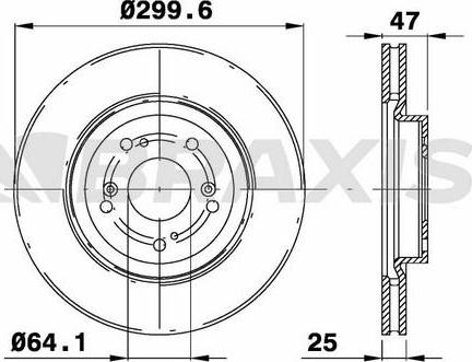 Braxis AE0432 - Тормозной диск autospares.lv