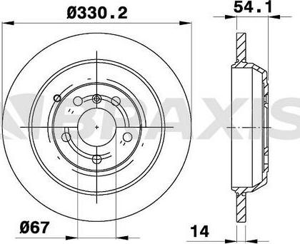 Braxis AE0437 - Тормозной диск autospares.lv