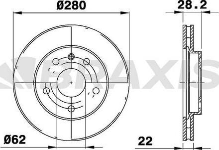 Braxis AE0429 - Тормозной диск autospares.lv