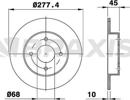 Braxis AE0420 - Тормозной диск autospares.lv