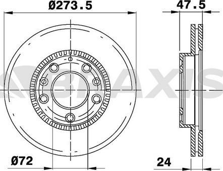 Braxis AE0422 - Тормозной диск autospares.lv