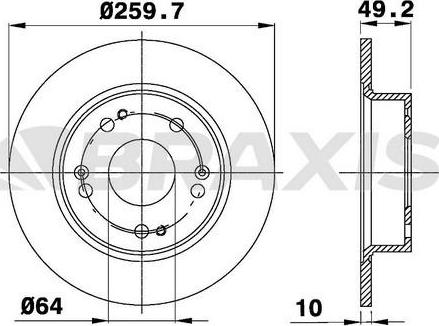 Braxis AE0474 - Тормозной диск autospares.lv