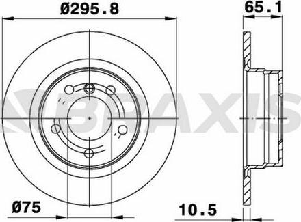 Braxis AE0476 - Тормозной диск autospares.lv