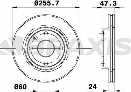 Braxis AE0477 - Тормозной диск autospares.lv