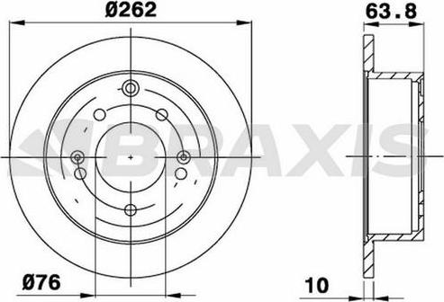 Braxis AE0596 - Тормозной диск autospares.lv