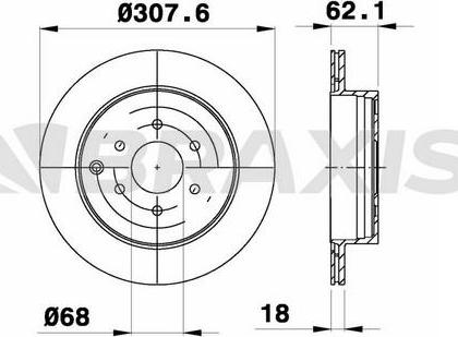 Braxis AE0592 - Тормозной диск autospares.lv