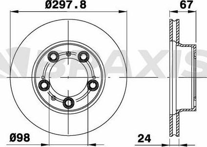 Braxis AE0545 - Тормозной диск autospares.lv