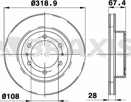 Braxis AE0543 - Тормозной диск autospares.lv