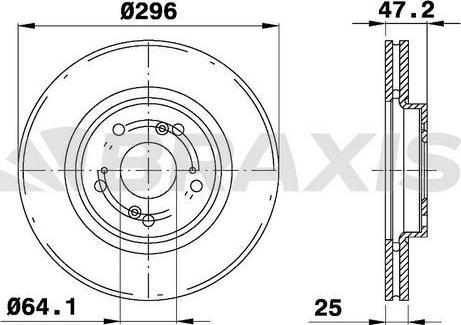 Braxis AE0554 - Тормозной диск autospares.lv