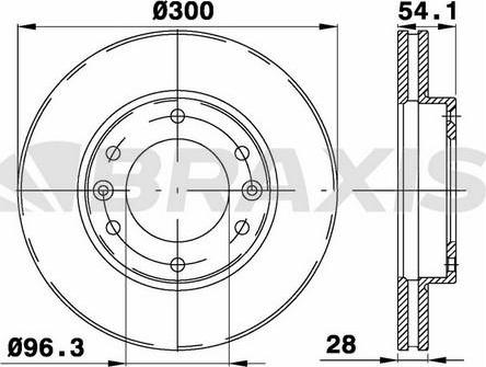 Braxis AE0556 - Тормозной диск autospares.lv