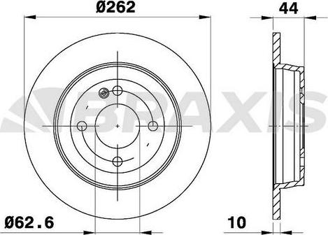 Braxis AE0550 - Тормозной диск autospares.lv