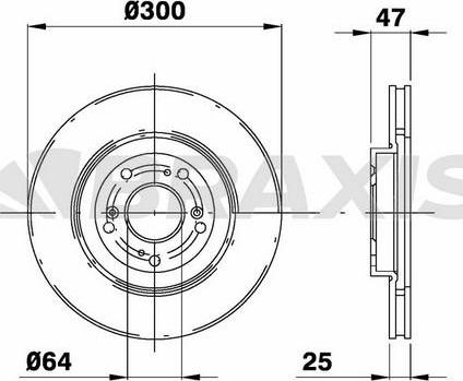 Braxis AE0557 - Тормозной диск autospares.lv